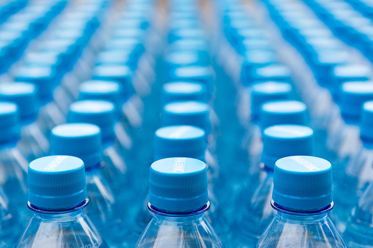 Water plastic bottles
